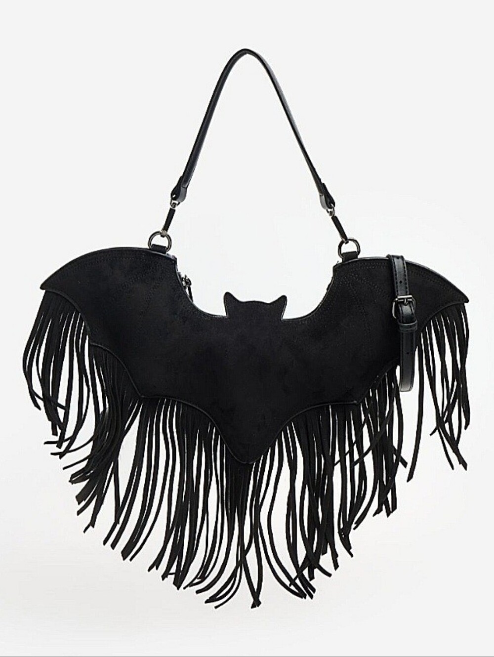 Betsey Johnson Fringe Bat-Shaped Shoulder Handbag